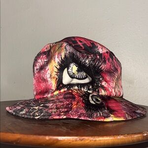 Womens Pink Tye-Dye Bucket Hat